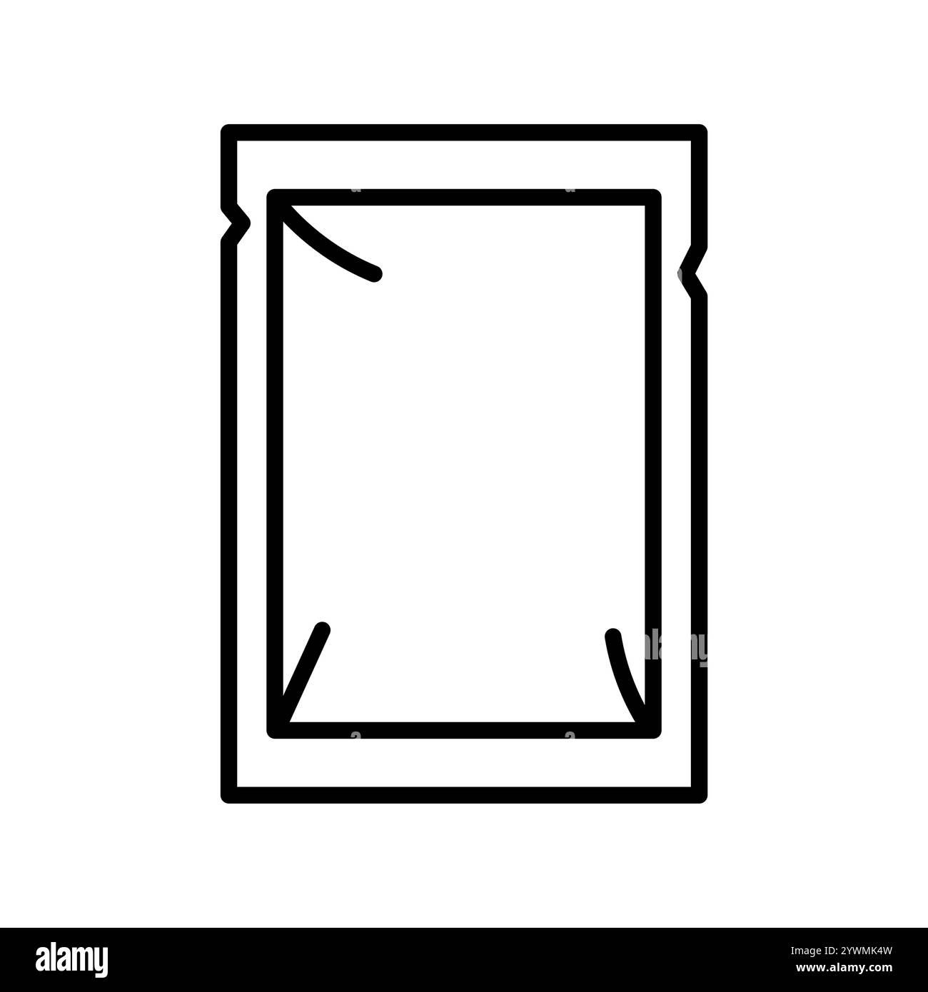 Clear Sachet For Food line icon. Vector isolated element. Editable stroke. Stock Vector