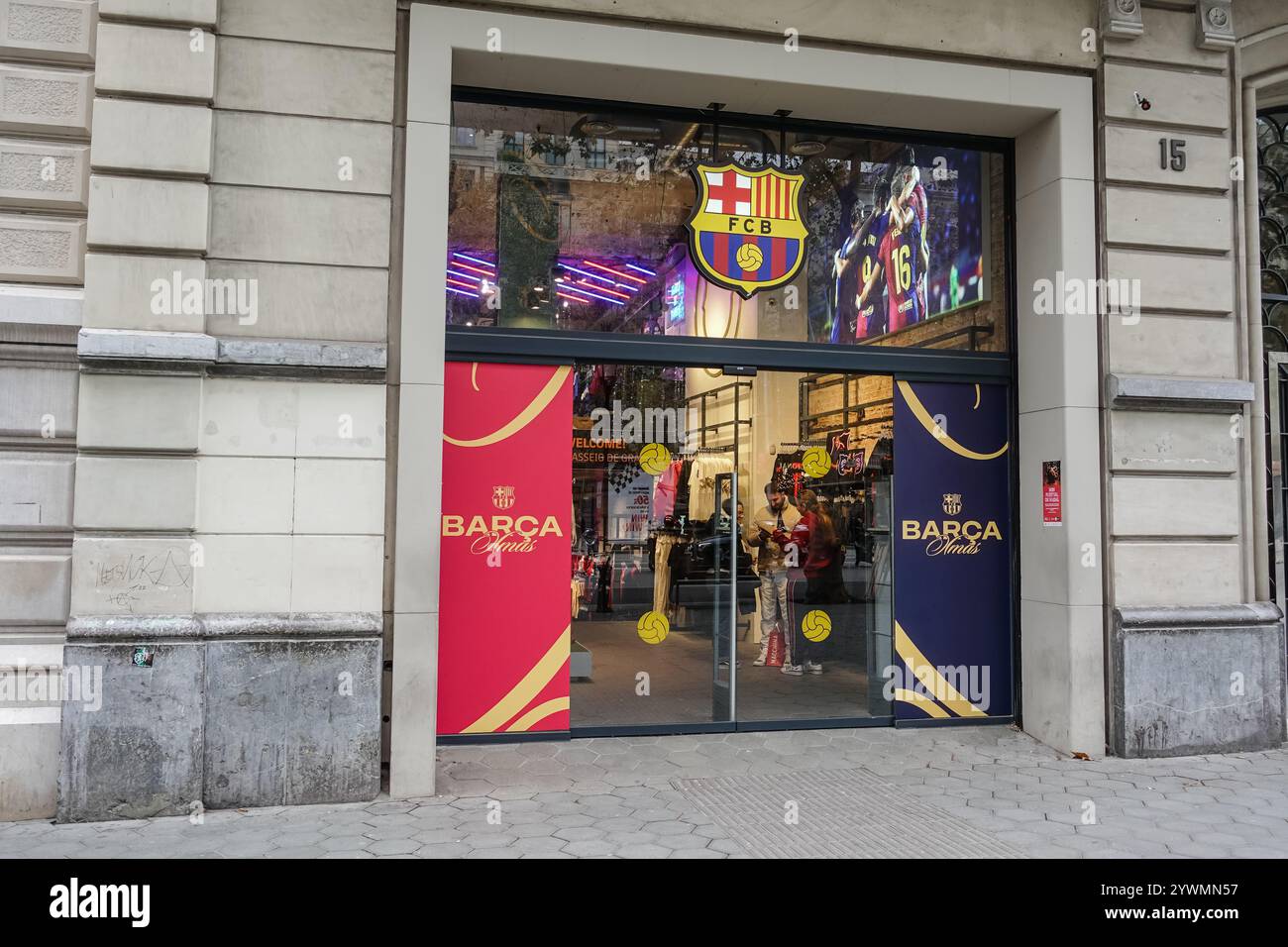 FC Barcelona Official Retail Store in Barcelona, Spain Stock Photo - Alamy