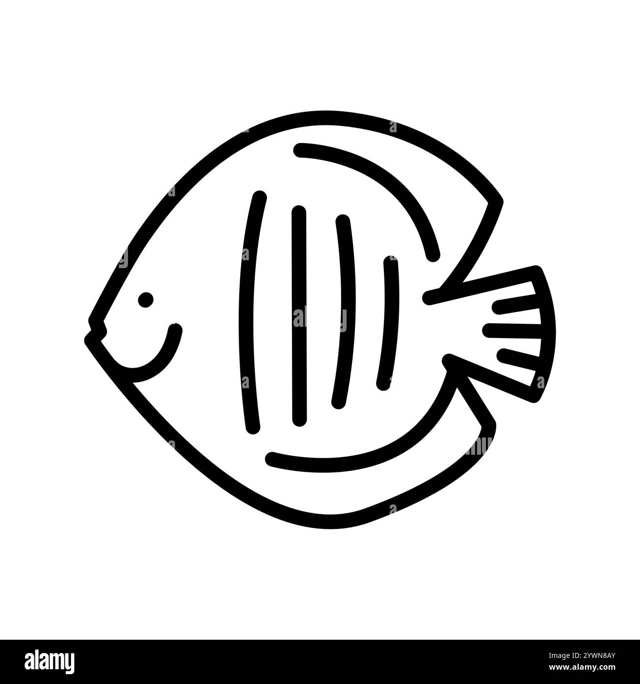 Discus fish aquarium Stock Vector Images - Alamy