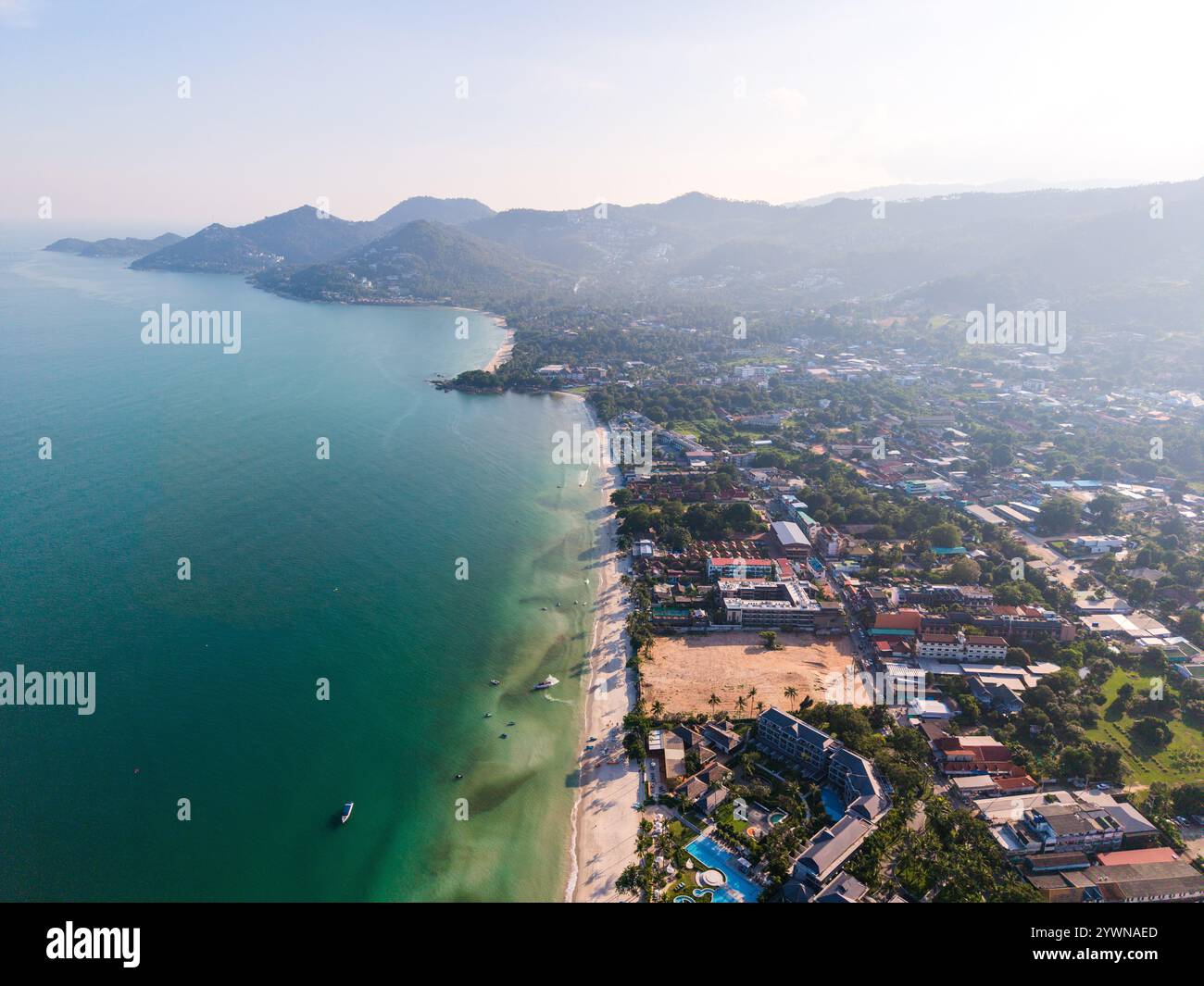 Aerial view of Chaweng beach, in koh Samui, Thailand Stock Photo - Alamy