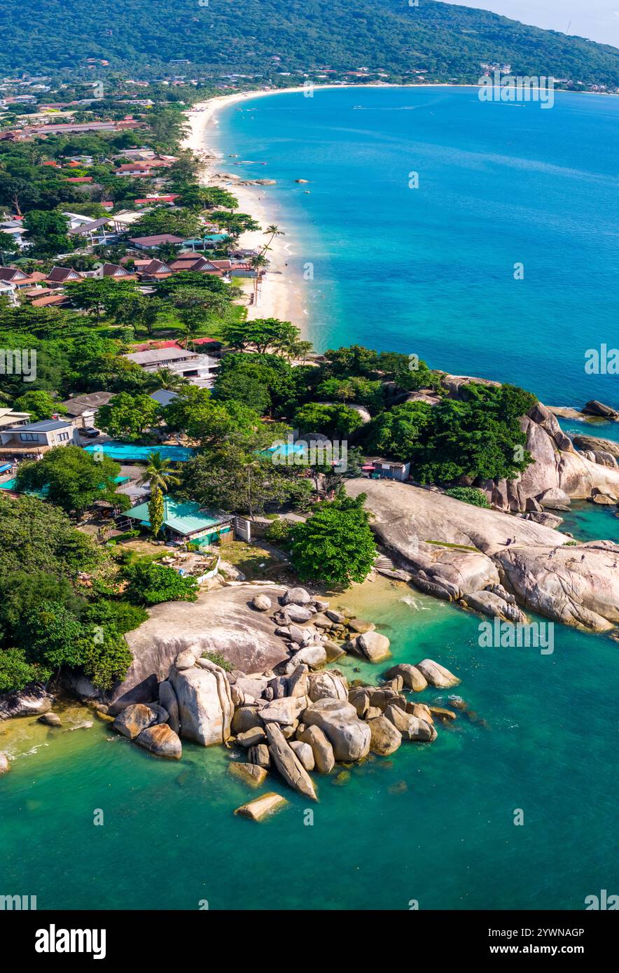 Grandfather and Grandmother Rocks, Hin Ta Hin Yai, in koh Samui island, Thailand Stock Photo