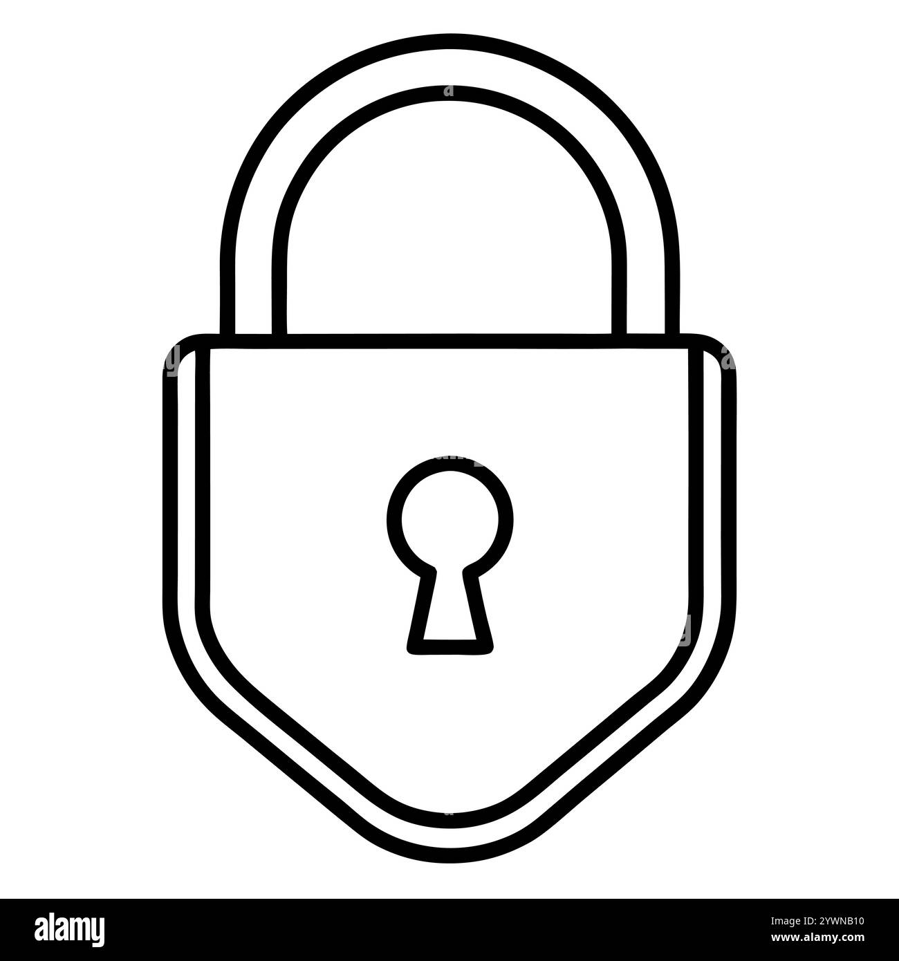 lock icon line art Stock Vector Image & Art - Alamy