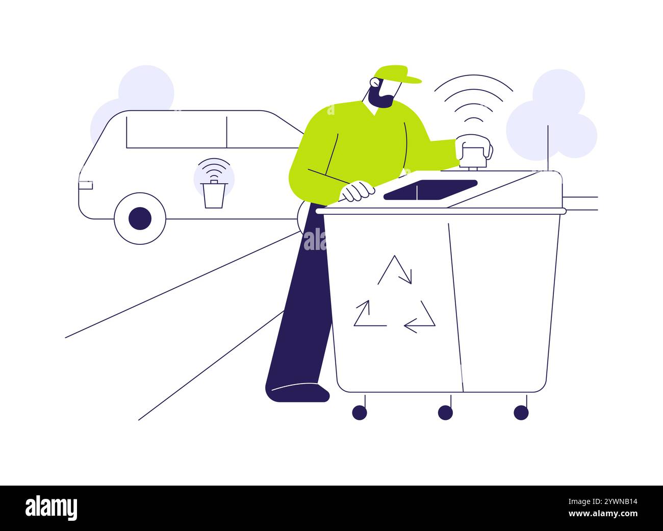 Waste sensors abstract concept vector illustration Stock Vector Image ...