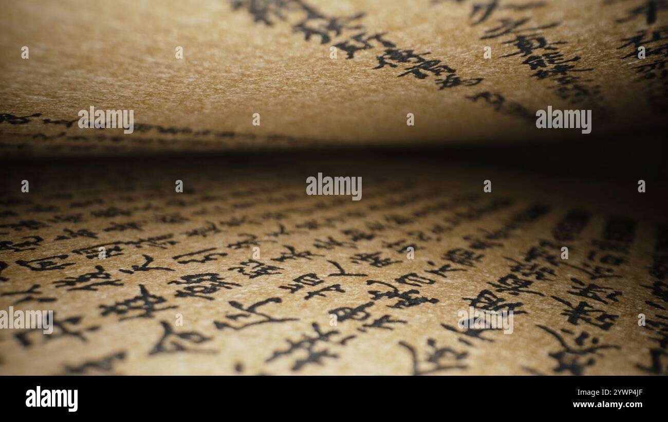 Ancient chinese bamboo paper hi-res stock photography and images - Alamy