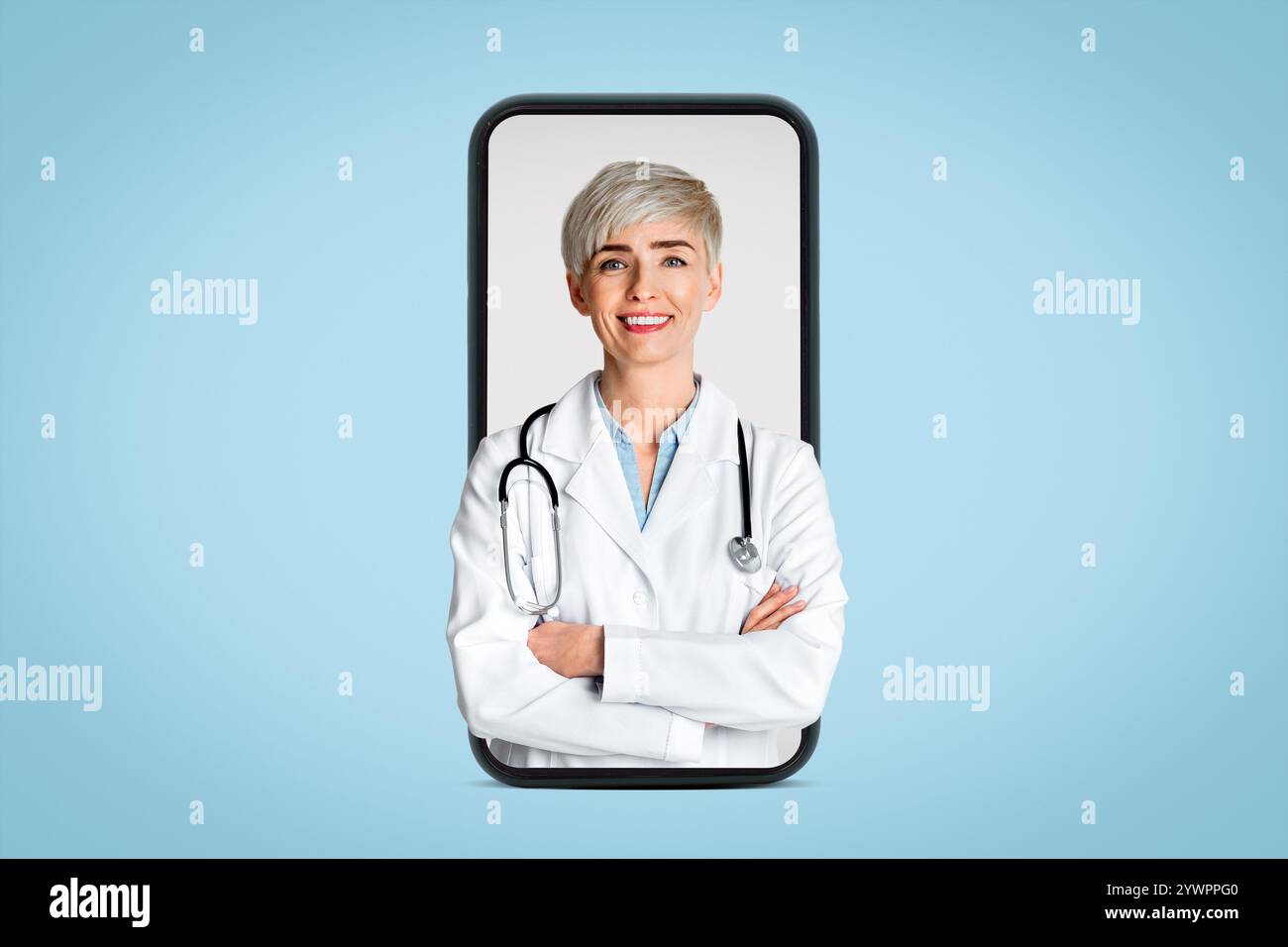 Cute doctor crossed arms hi-res stock photography and images - Alamy