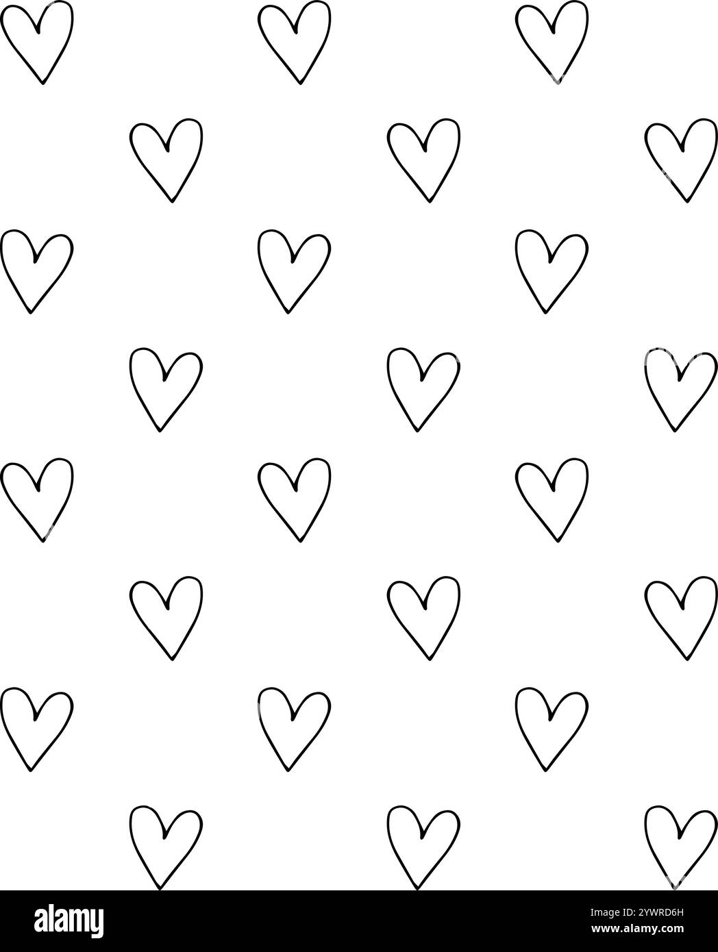 Vector seamless pattern of black outline hand drawn doodle sketch ...