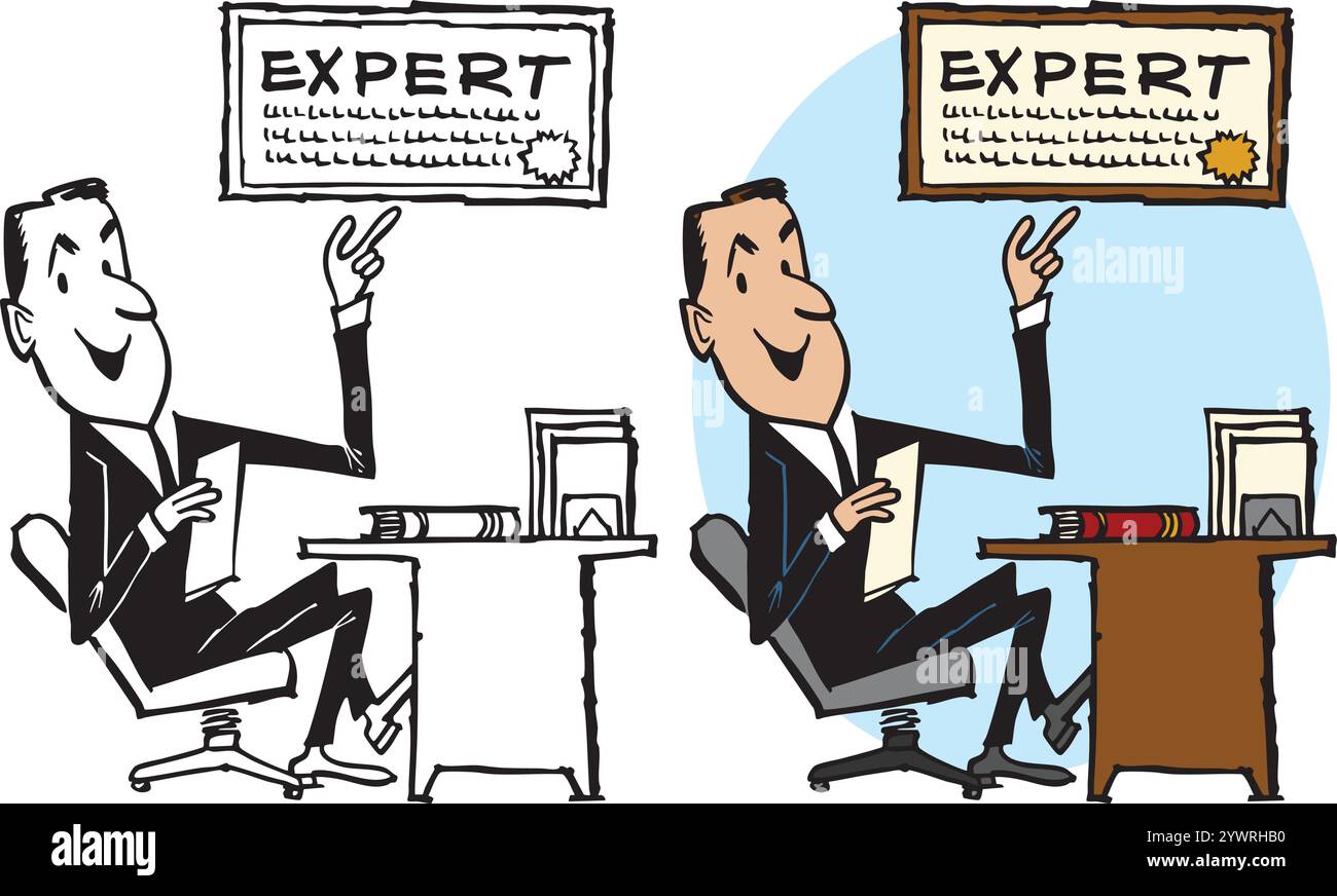 Cartoon expert hi-res stock photography and images - Alamy