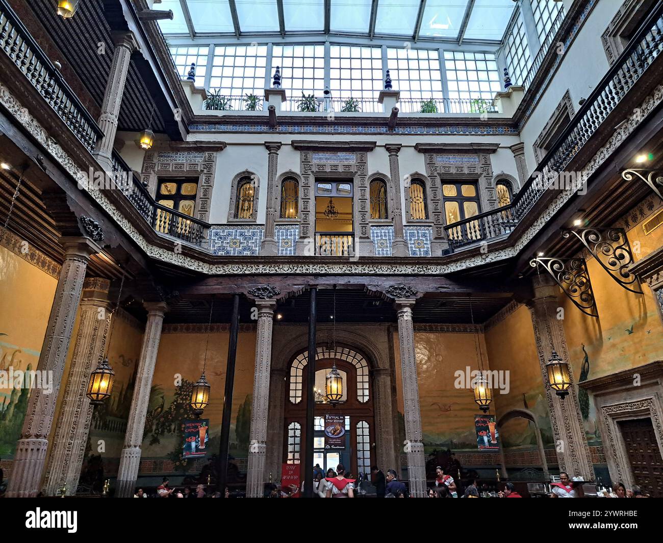Mexico City, Mexico - Aug 23 2023: The Casa de los Azulejos or palace ...