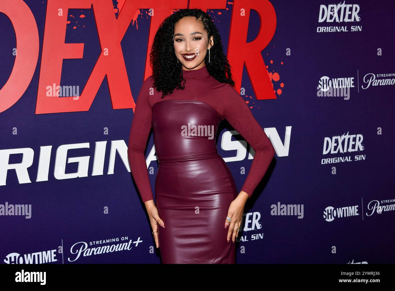 Raquel Justice attends the premiere of the Showtime drama series