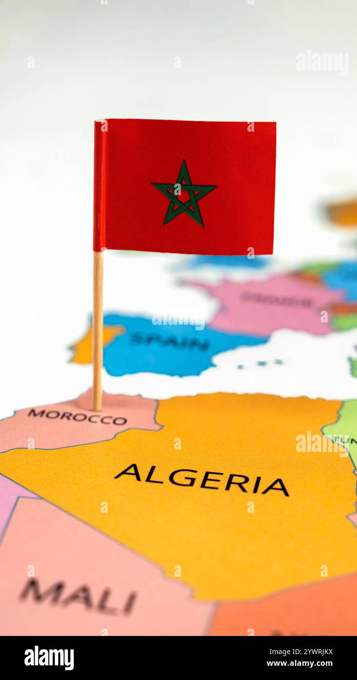 A Map Of Morocco With The National Flag Of Morocco On It The Flag Is A a-map-of-morocco-with-the-national-flag-of-morocco-on-it-the-flag-is-a