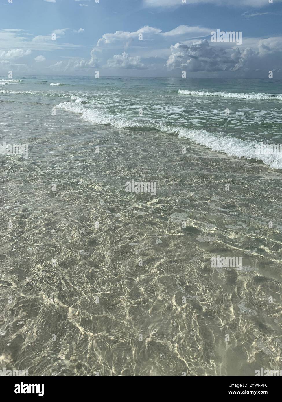 Waves rolling in on the beach - Smartphone Captured Stock Image