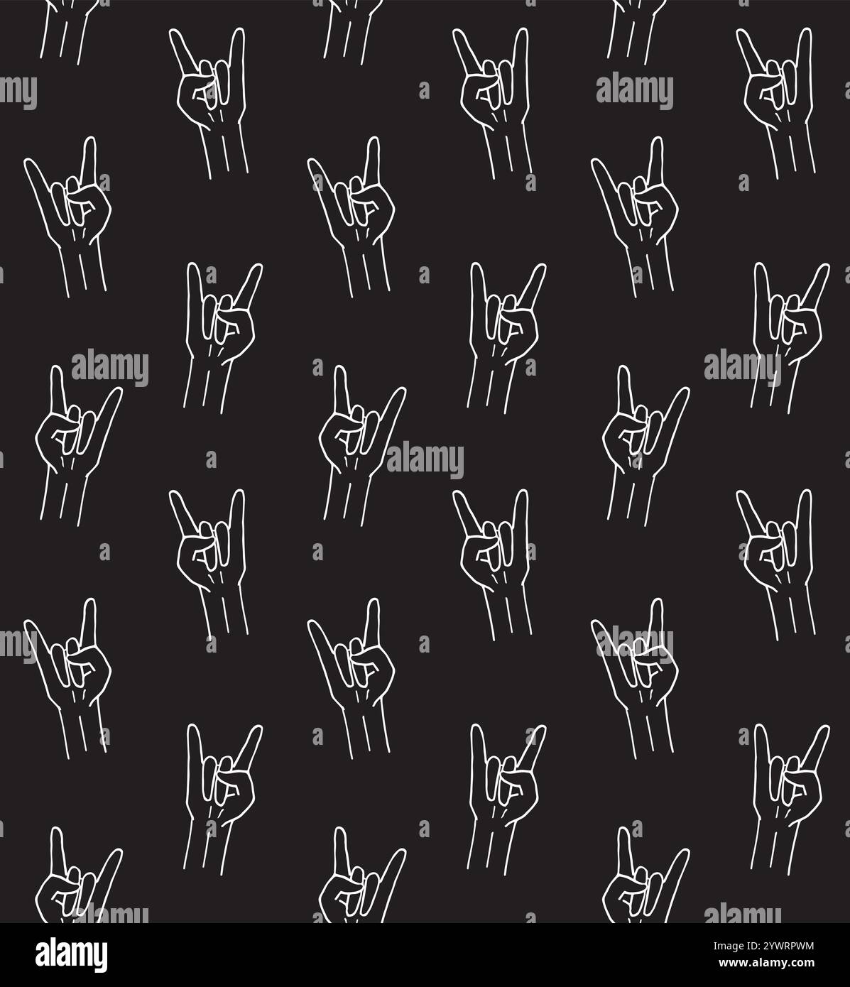Vector seamless pattern of white hand drawn doodle sketch rock sign ...