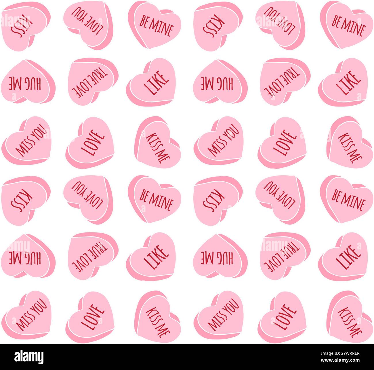 Vector seamless pattern of different pink hand drawn doodle sketch ...