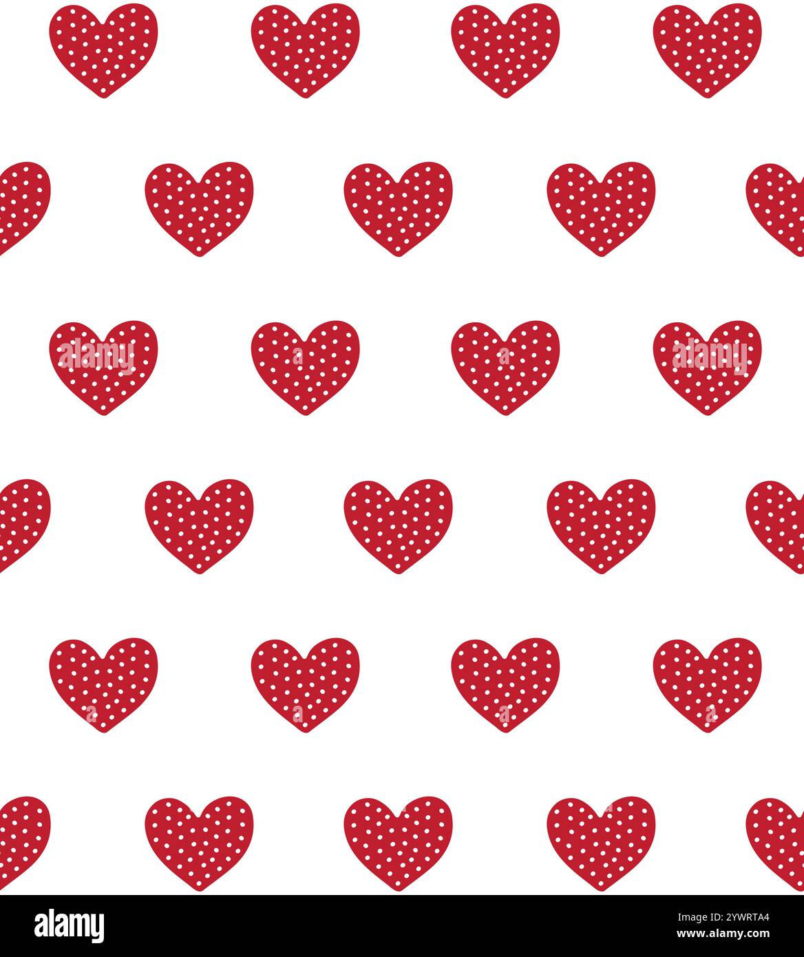 Vector seamless pattern of hand drawn doodle sketch red hearts isolated ...