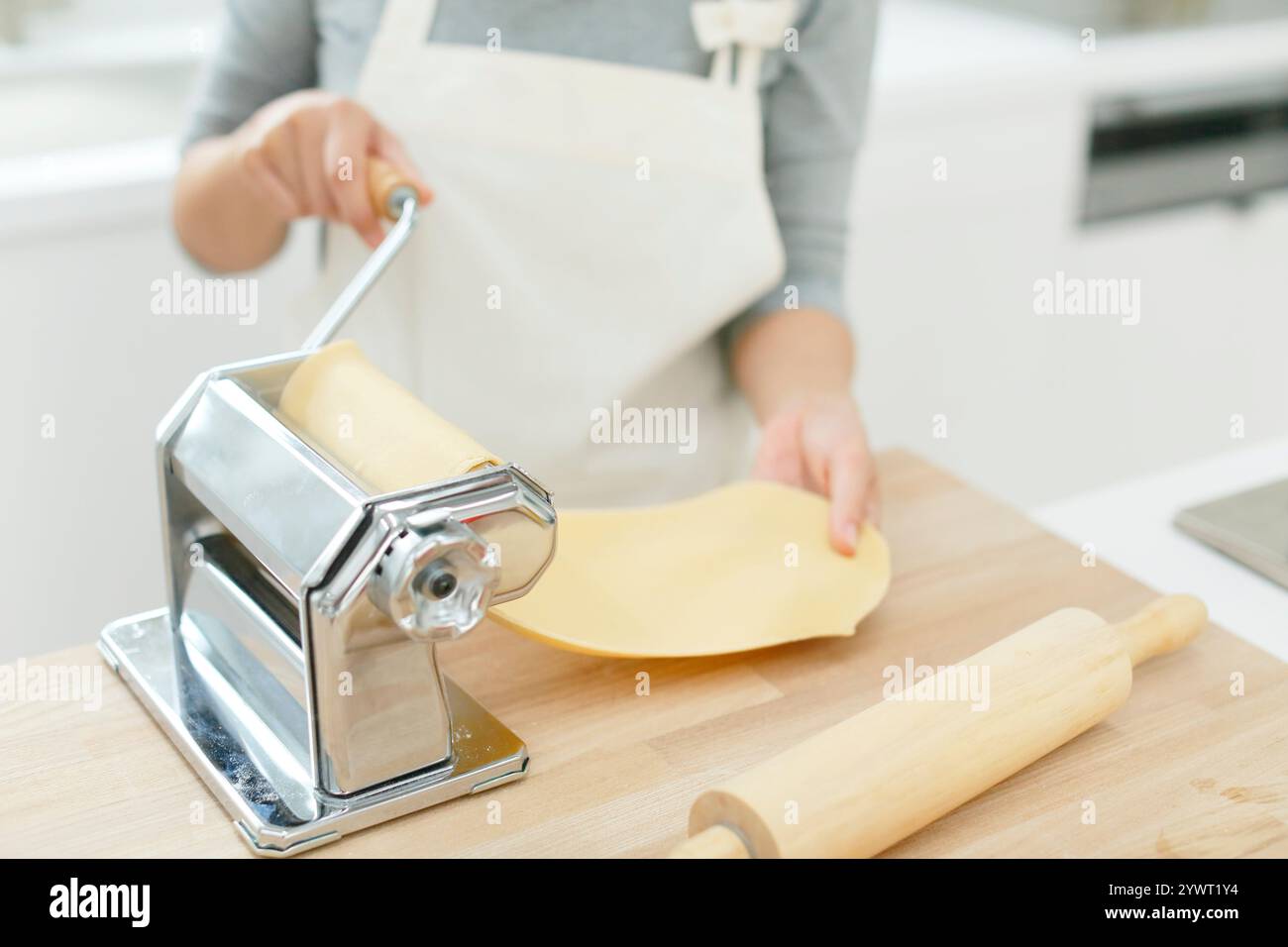 View of Hand kneaded pasta hi-res stock photography and images - Alamy