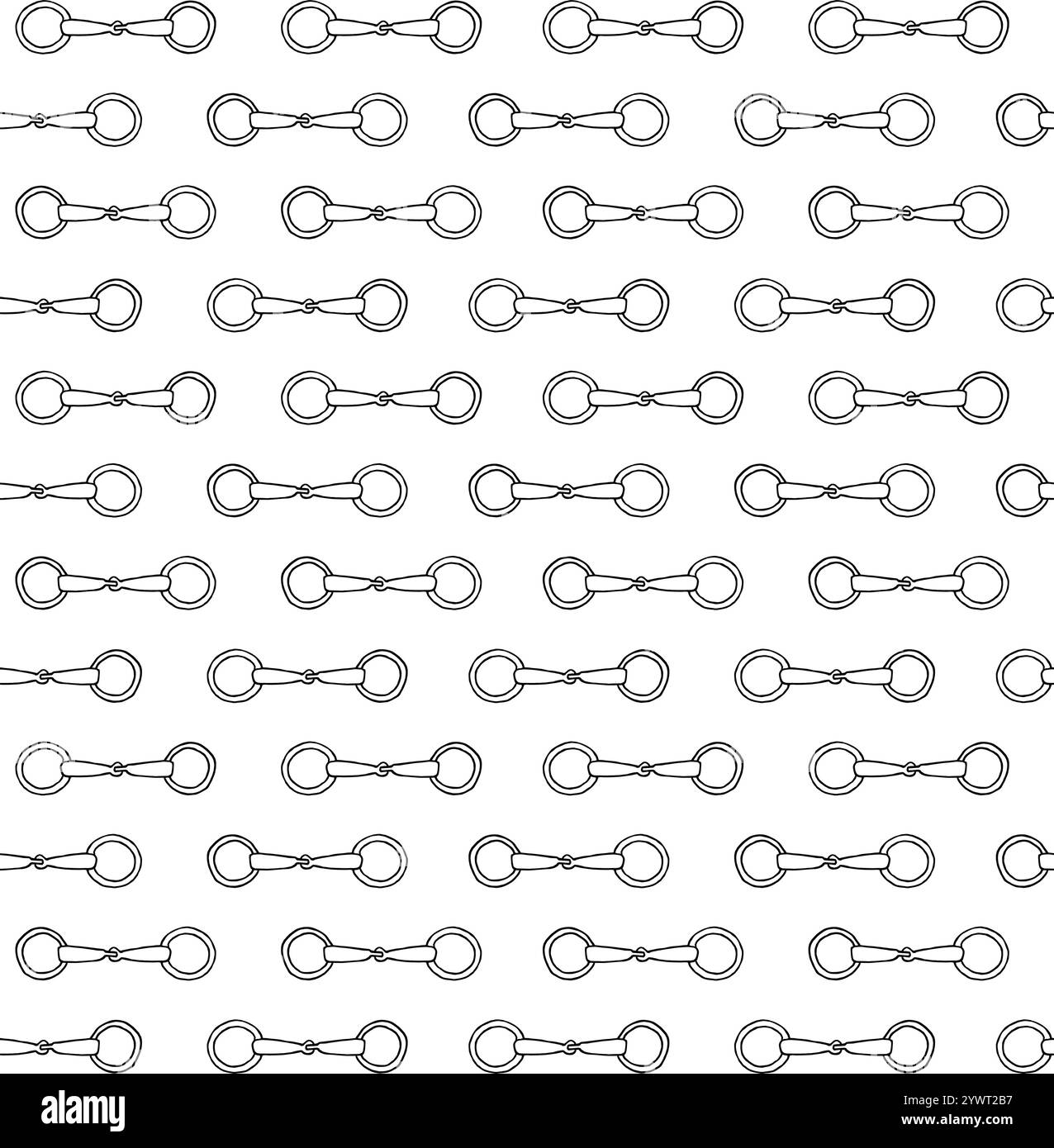 Vector seamless pattern of hand drawn doodle sketch horse equestrian ...