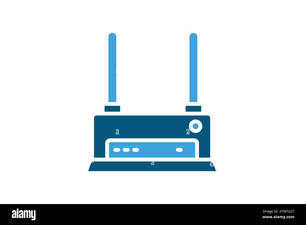 Router icon. solid icon style. icon related to IT. network elements vector illustration Stock Vector