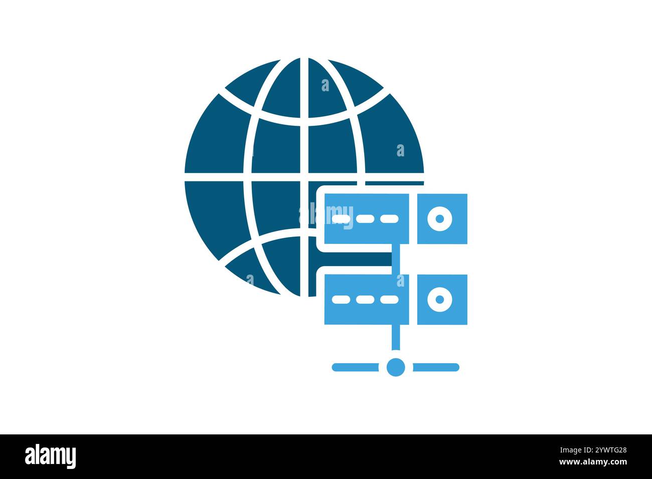 Web server icon. solid icon style. icon related to IT. network elements vector illustration Stock Vector