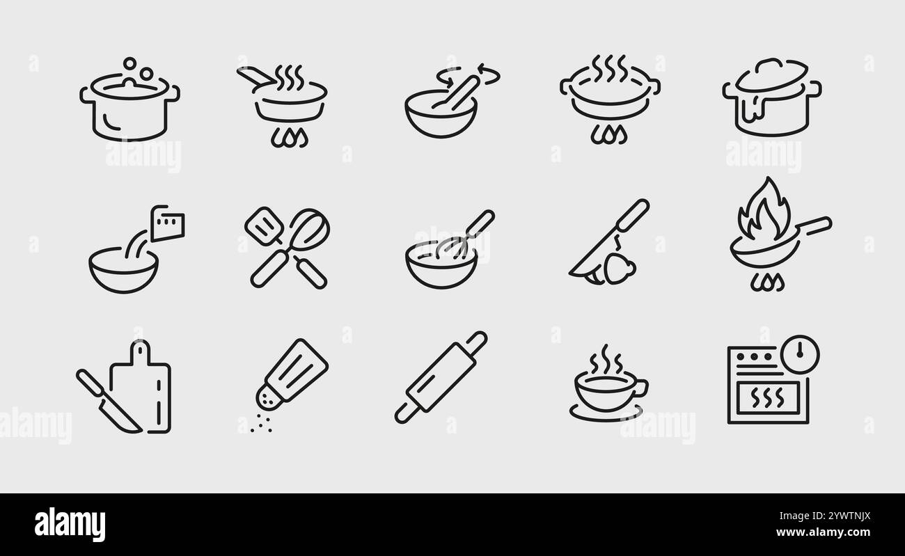 Cooking preparing food Stock Vector Images - Alamy