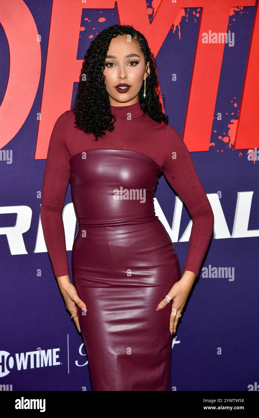 Raquel Justice attends the premiere of the Showtime drama series