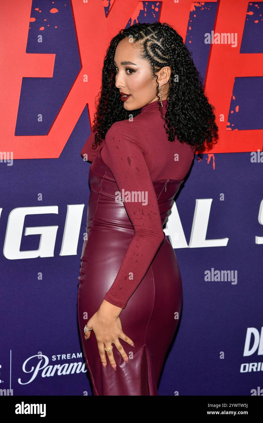 Raquel Justice attends the premiere of the Showtime drama series