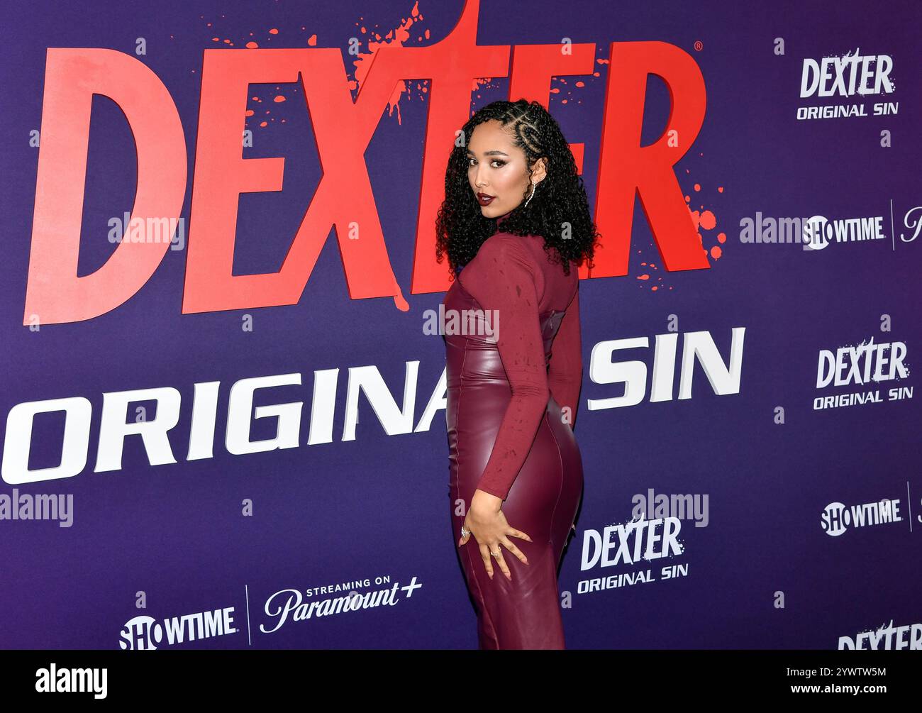 Raquel Justice attends the premiere of the Showtime drama series