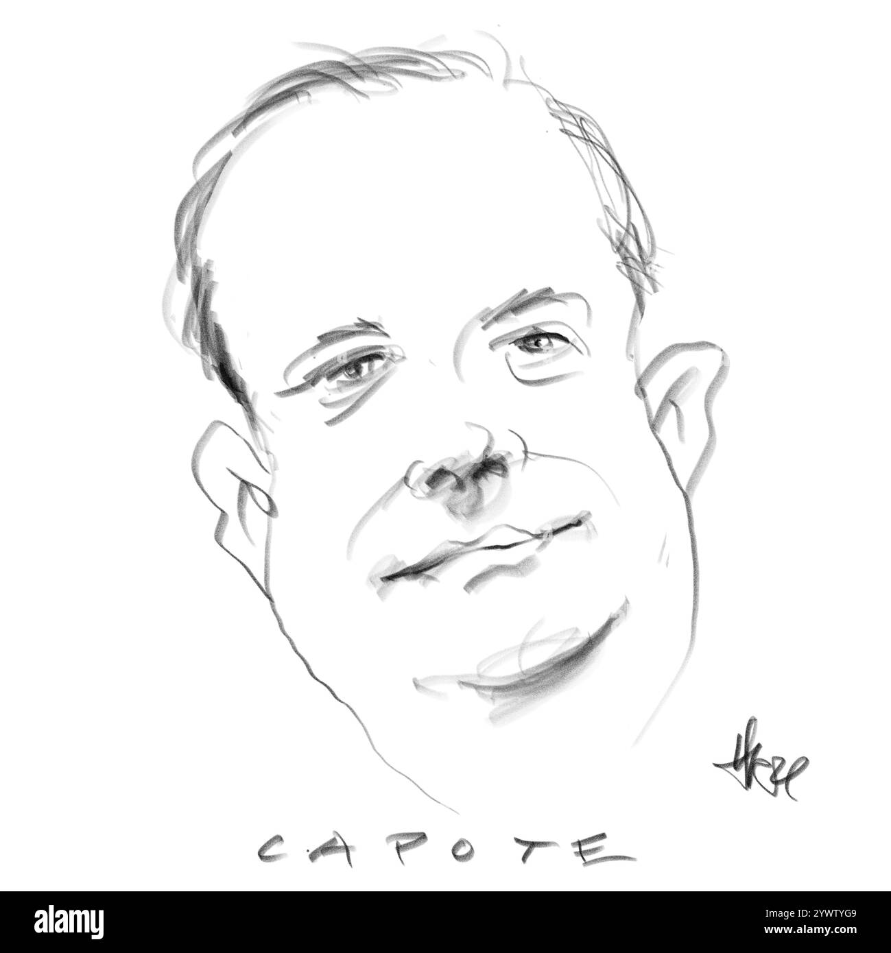 Portraitb of the Author Capote Stock Photo