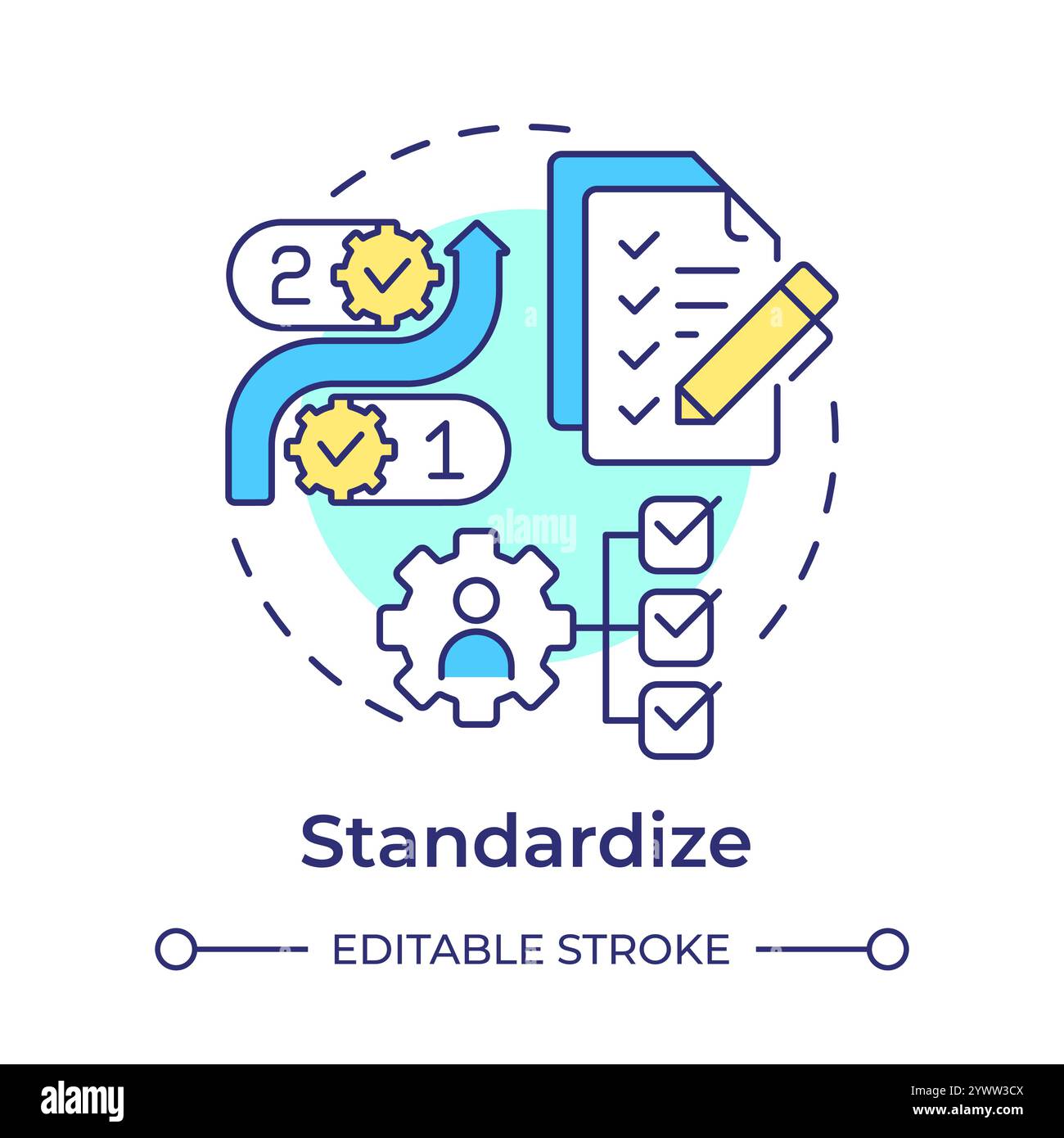 Standardize multi color concept icon Stock Vector Image & Art - Alamy