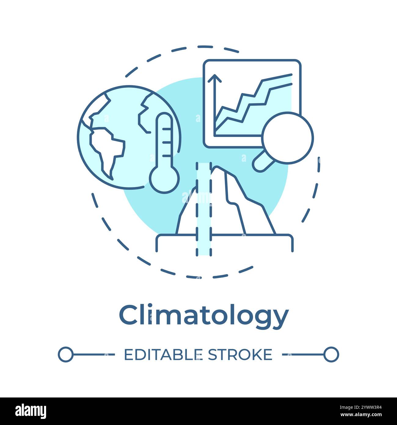 Climatology soft blue concept icon Stock Vector