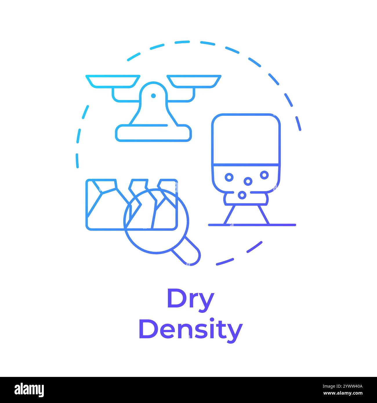 Dry density test blue gradient concept icon Stock Vector Image & Art ...