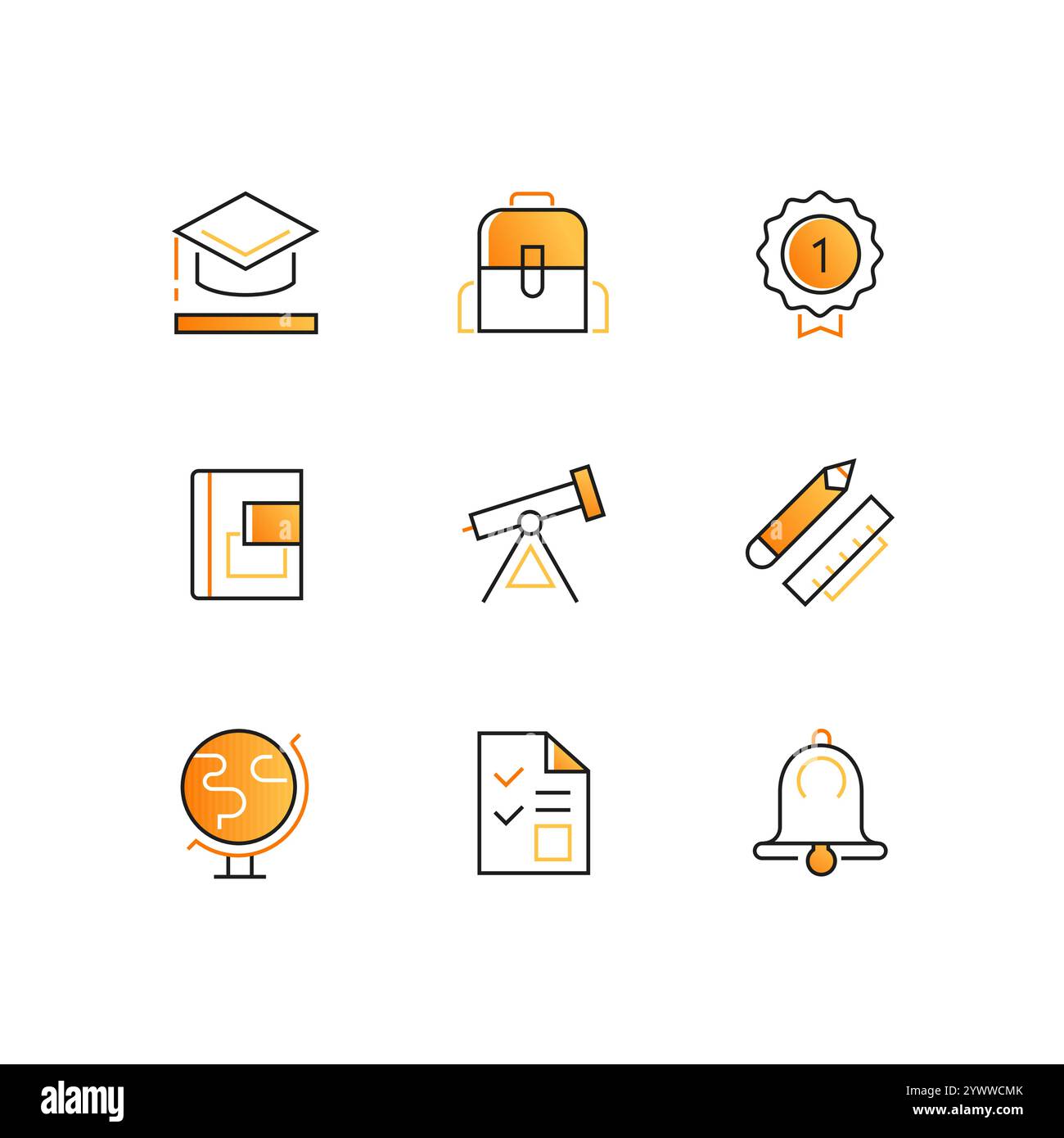 Education - modern line design style icons set Stock Vector Image & Art ...