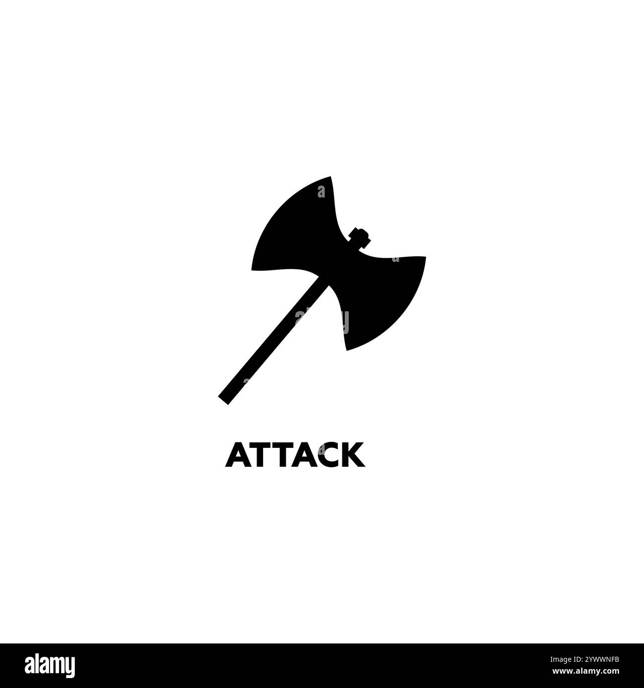 Black axe icon for medieval battles and barbarian power Stock Vector ...