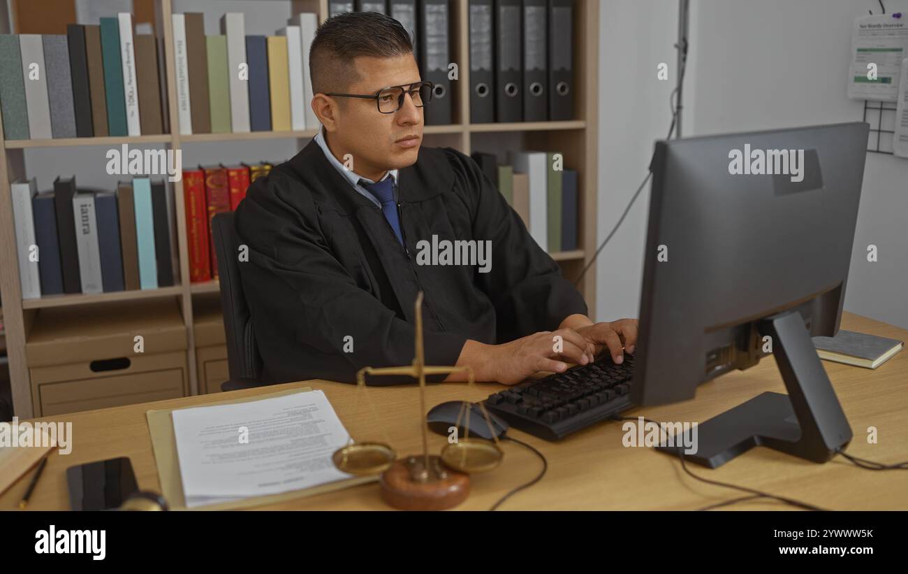 Hispanic man in judge robe hi-res stock photography and images - Alamy