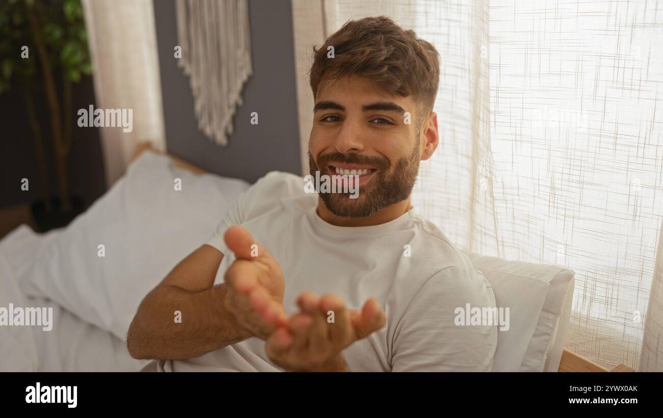 Hispanic young man beard extends hi-res stock photography and images ...