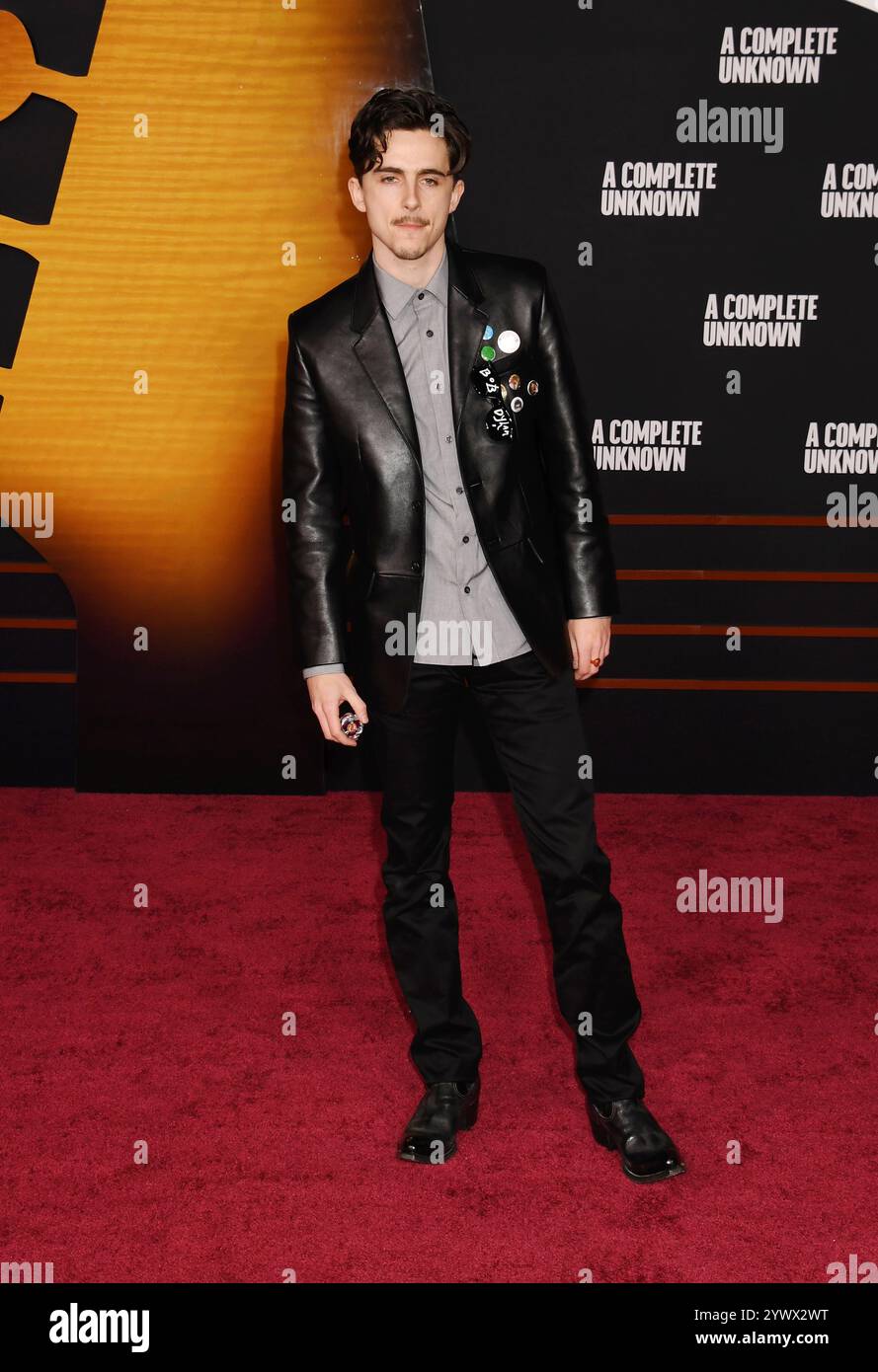 HOLLYWOOD, CALIFORNIA - DECEMBER 10: Timothée Chalamet attends the Los ...