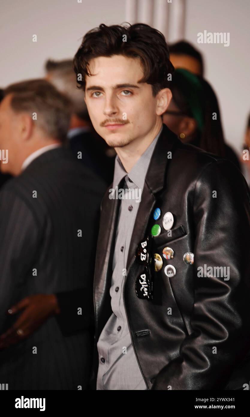 HOLLYWOOD, CALIFORNIA - DECEMBER 10: Timothée Chalamet attends the Los ...