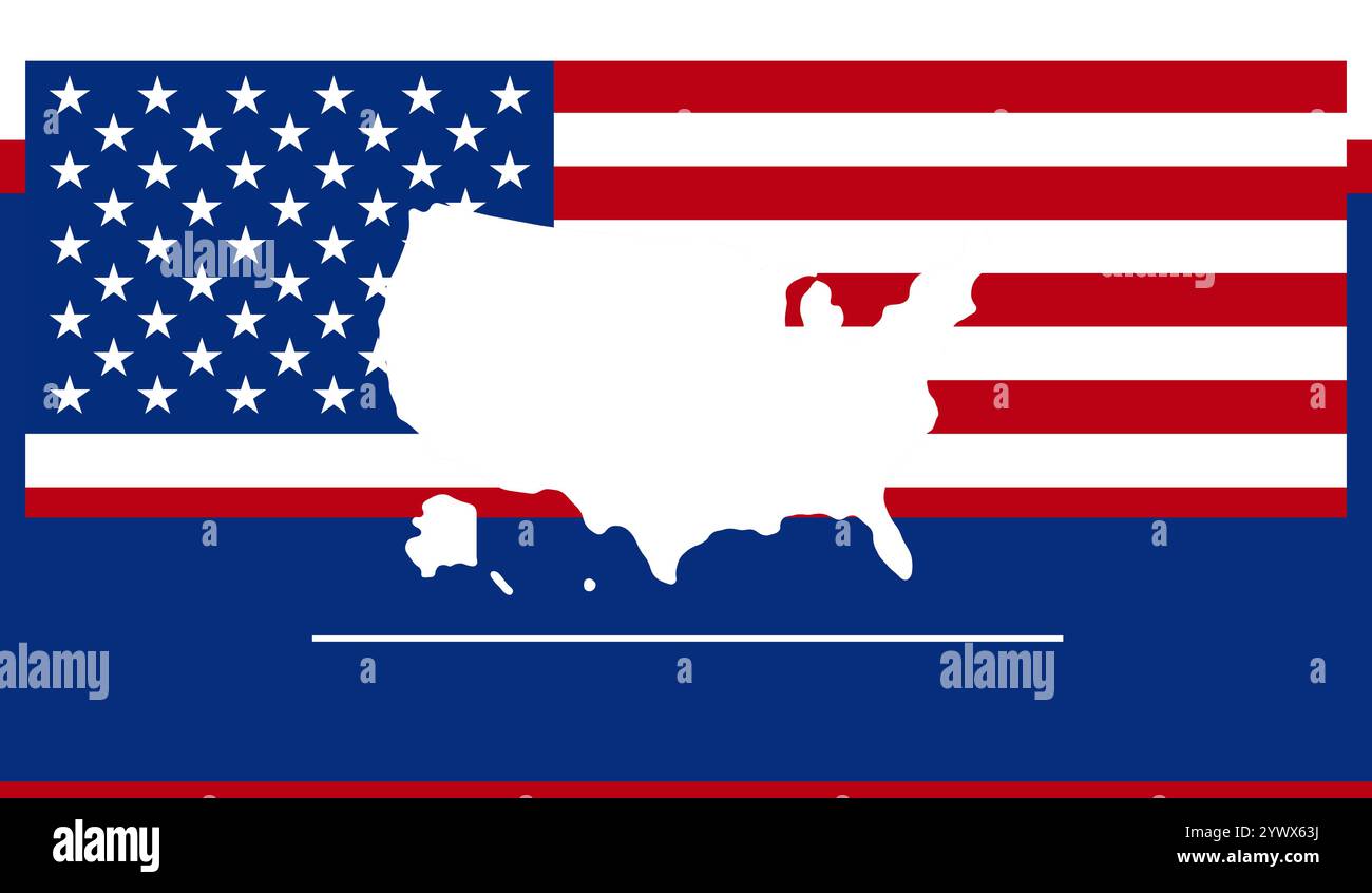 creative abstract map of the USA as United States of America over ...