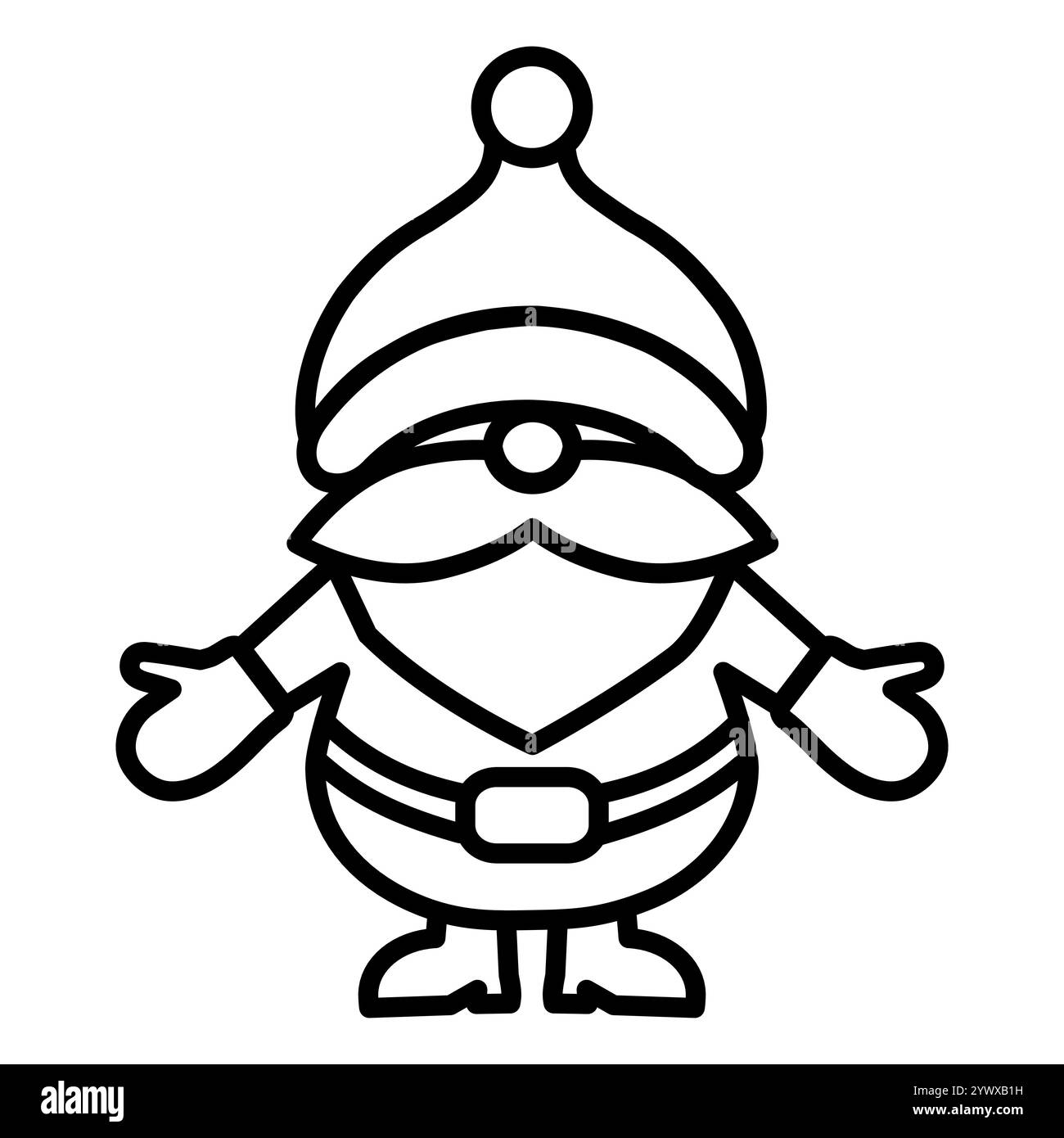 Gnome line icon. Editable vector stroke Stock Vector