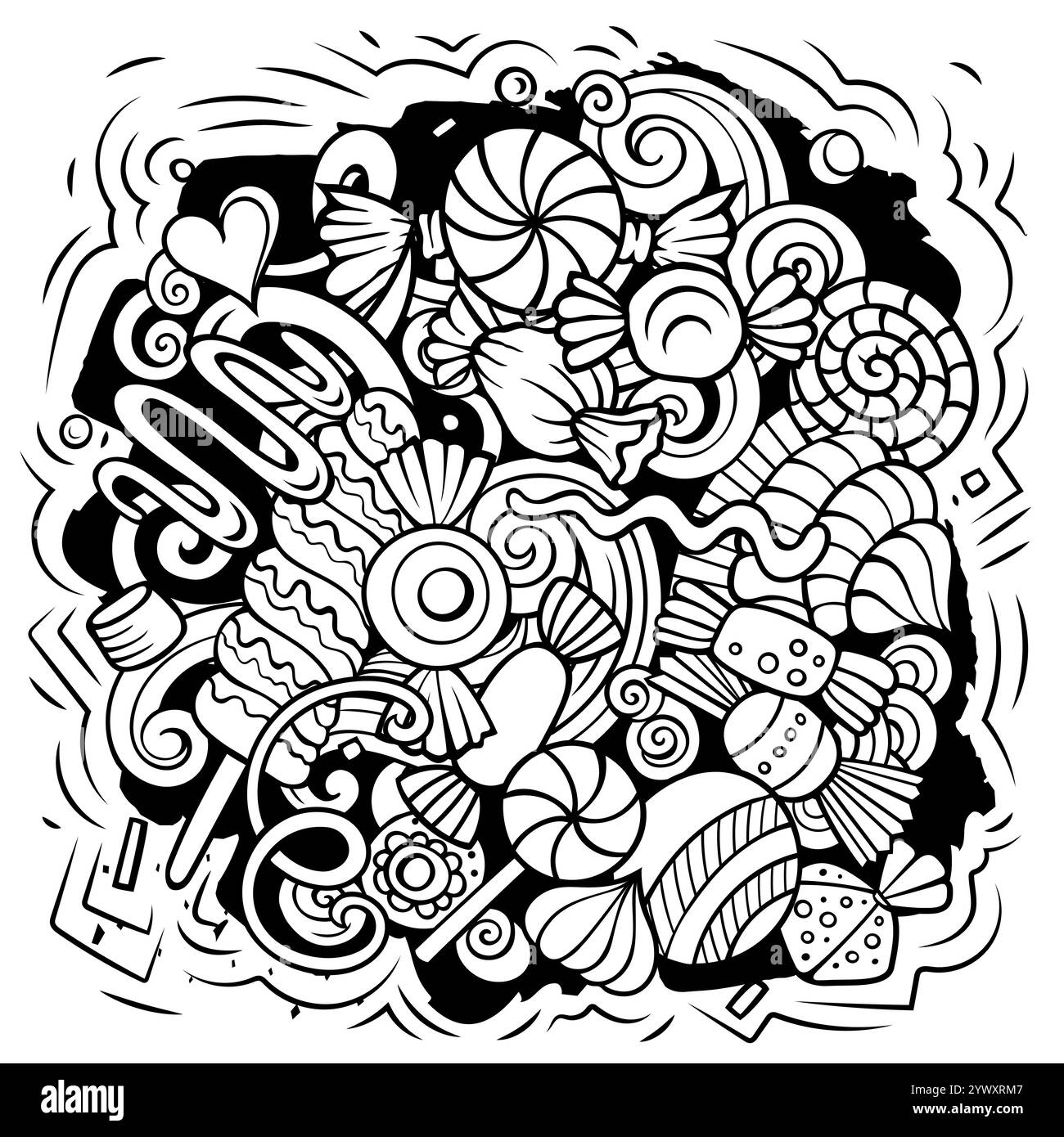 Sweet Candies cartoon vector doodle illustration Stock Vector Image ...
