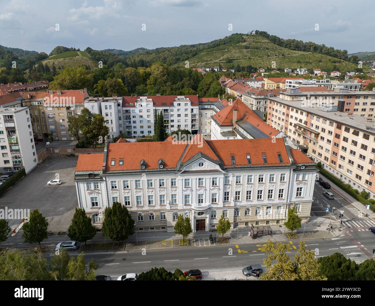 Aerial view of historic buildings in Maribor, Slovenia Stock Photo - Alamy