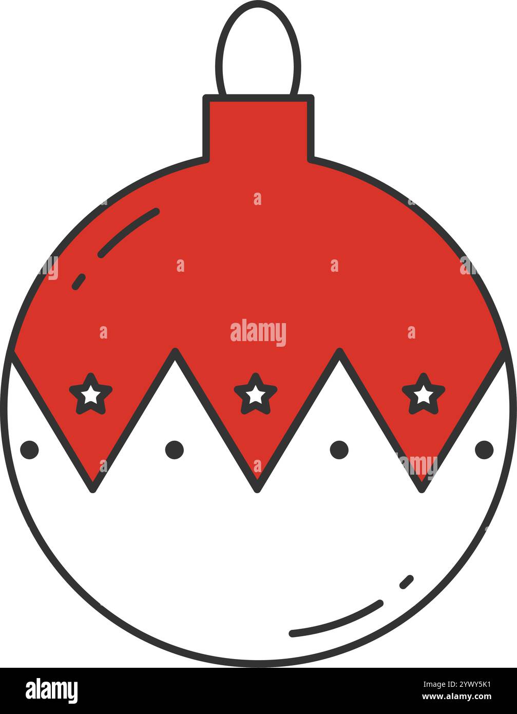 Red and white Christmas ornament ball Vector Stock Vector Image & Art ...