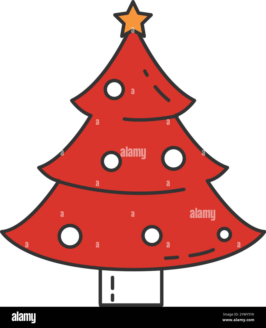 Stylized red Christmas tree with star Vector Stock Vector Image & Art ...
