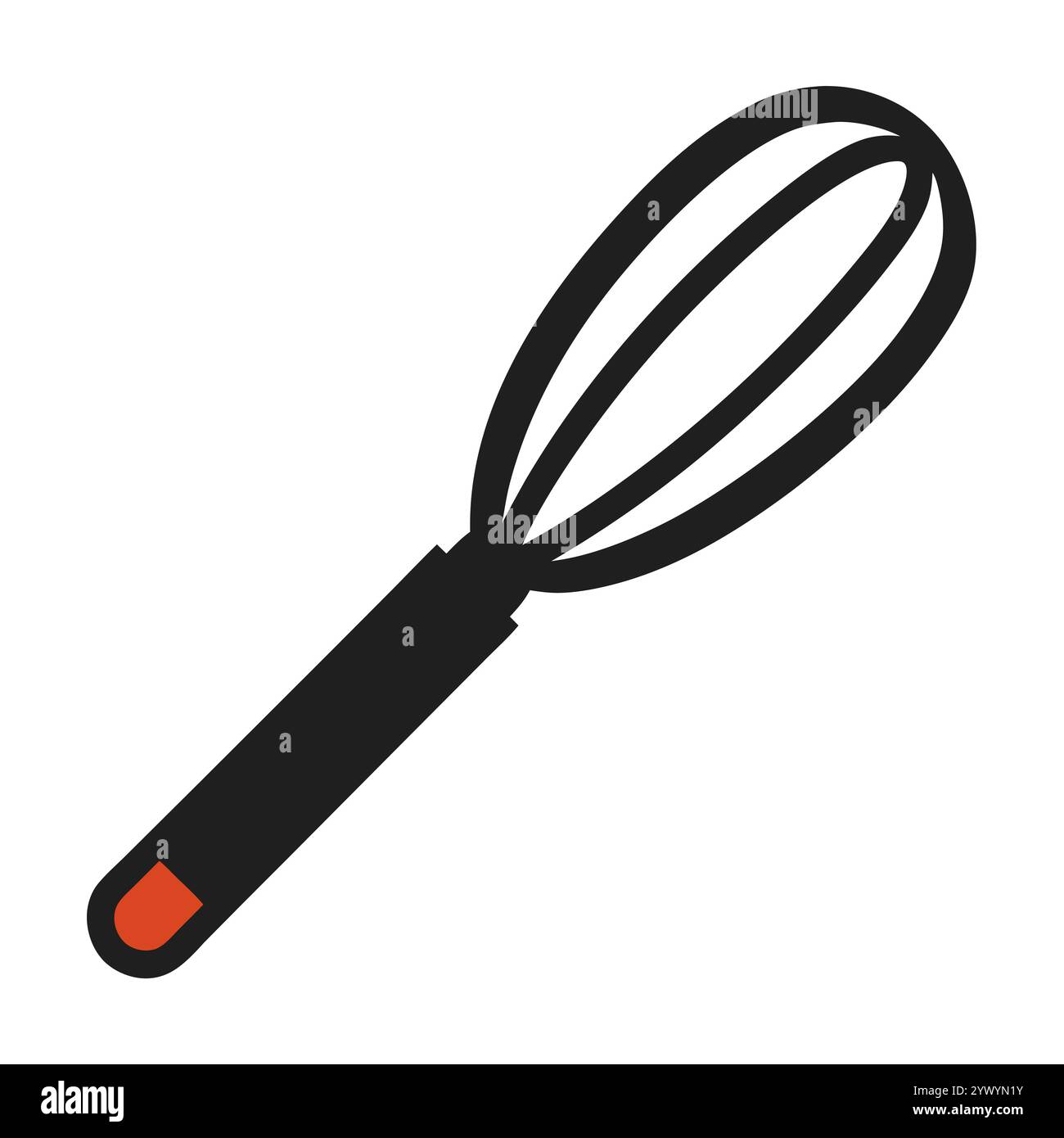 Colorful Kitchen Whisk Icon Stock Vector