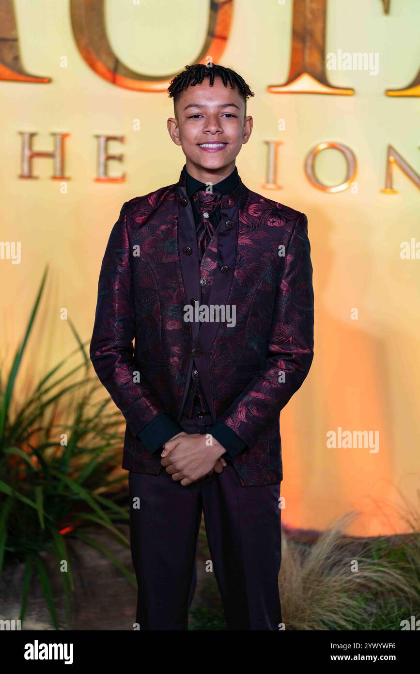 London, UK. Theo Somolu at Mufasa: The Lion King UK premiere. Cineworld