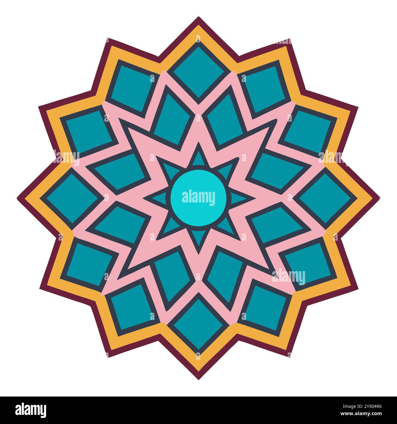 Islamic pattern with mandala-style elements, ideal for social media ...
