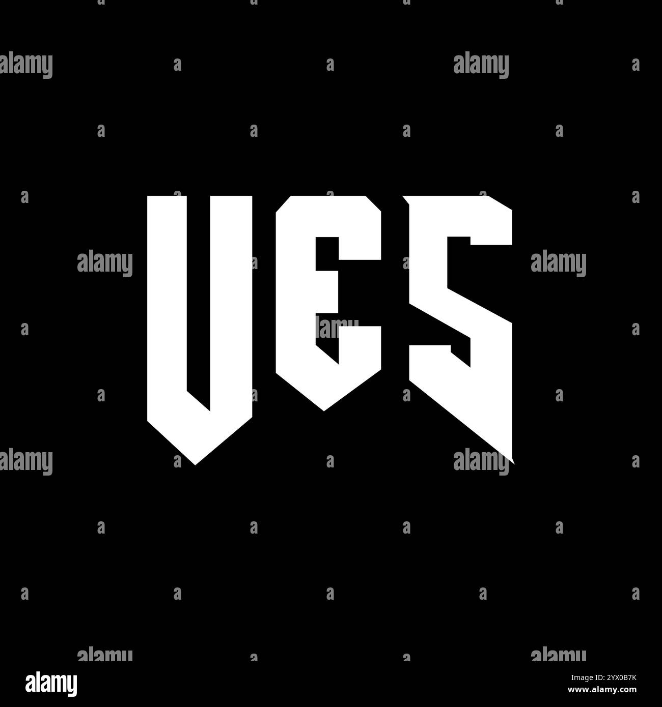 UES letter logo design for technology company. UES logo design black ...