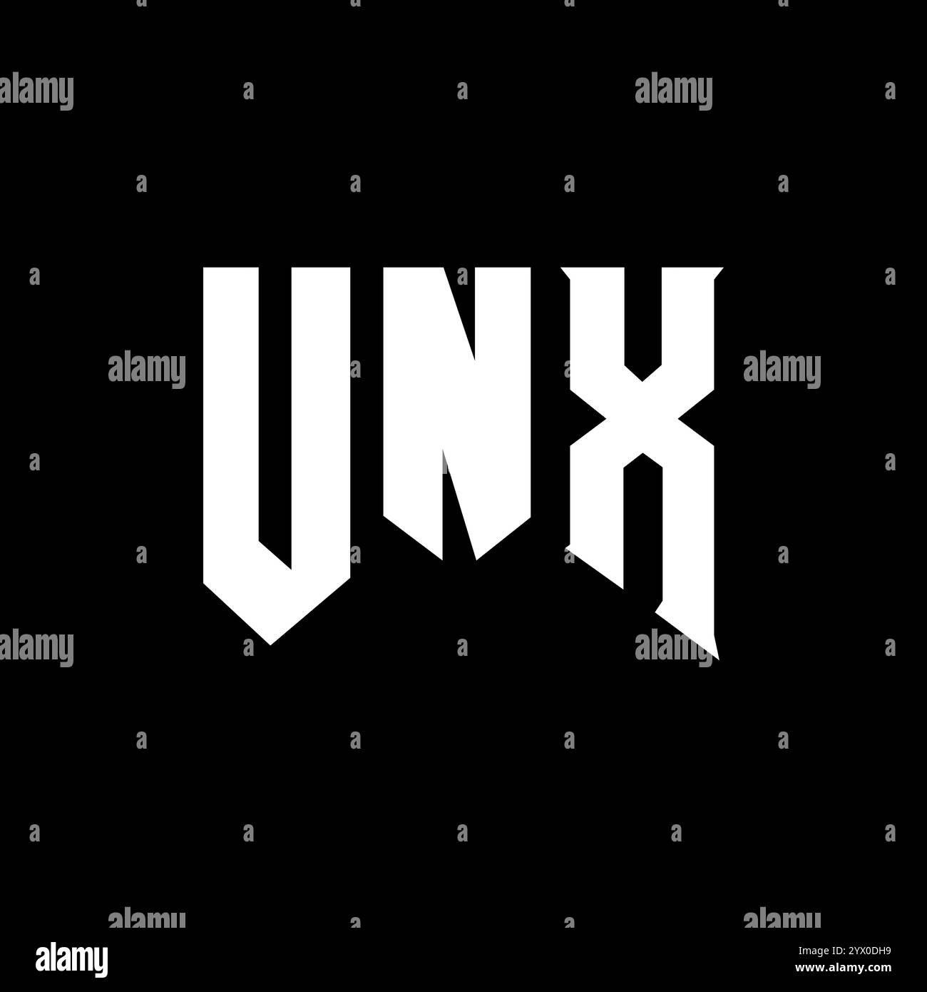 Unx logo design hi-res stock photography and images - Alamy