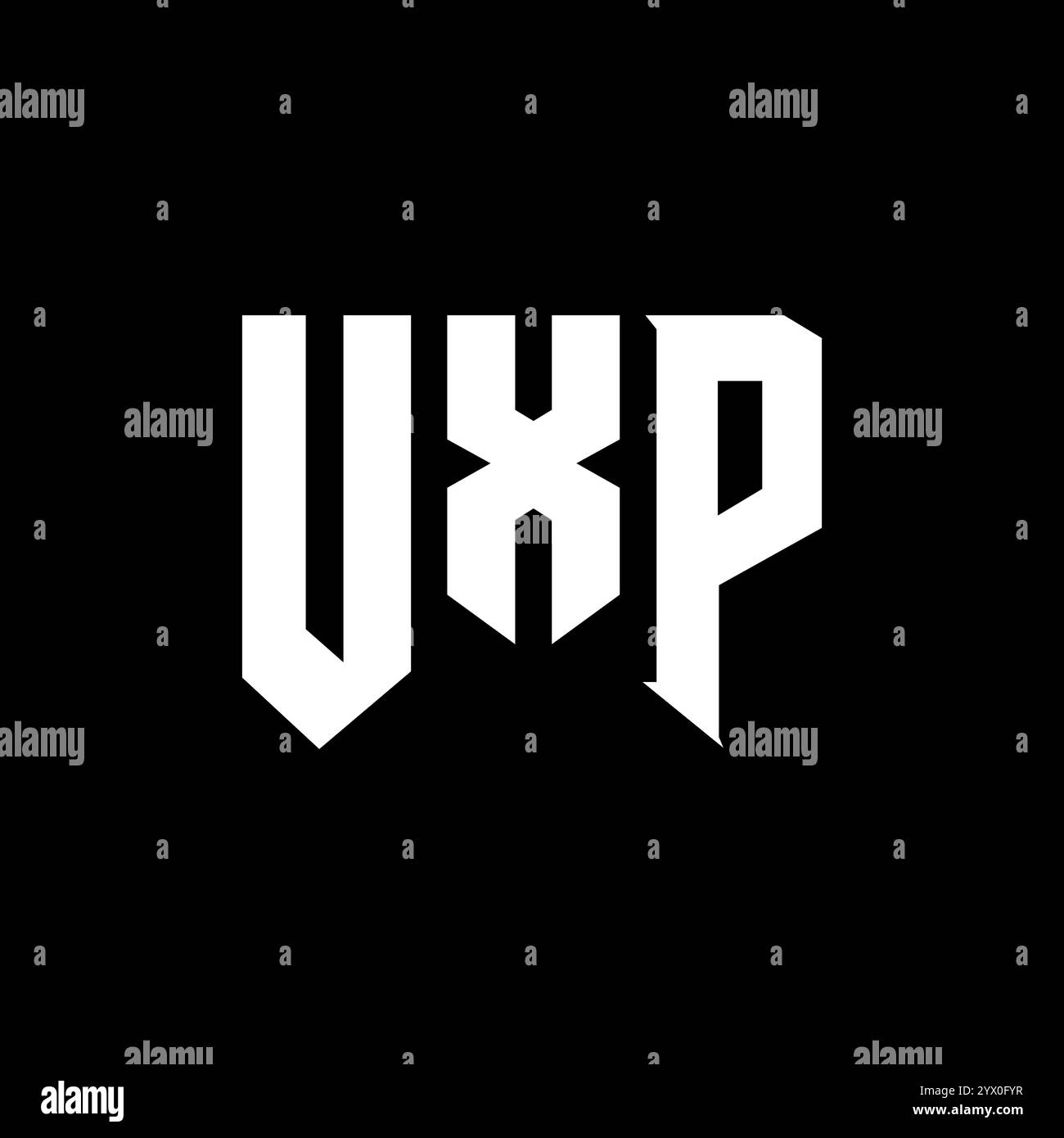 UXP letter logo design for technology company. UXP logo design black ...