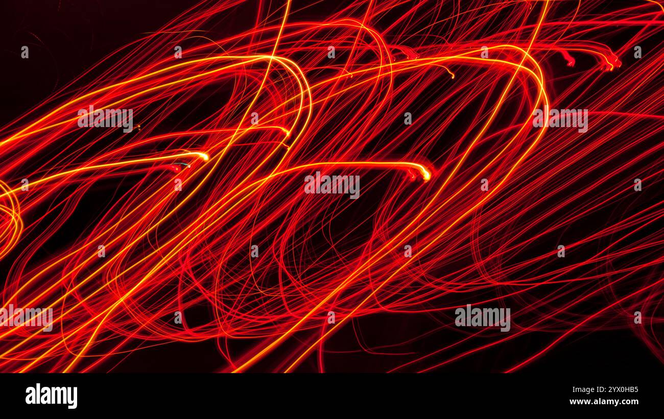 Abstract Wavy Light Patterns Created by Many Small Light Sources with ...