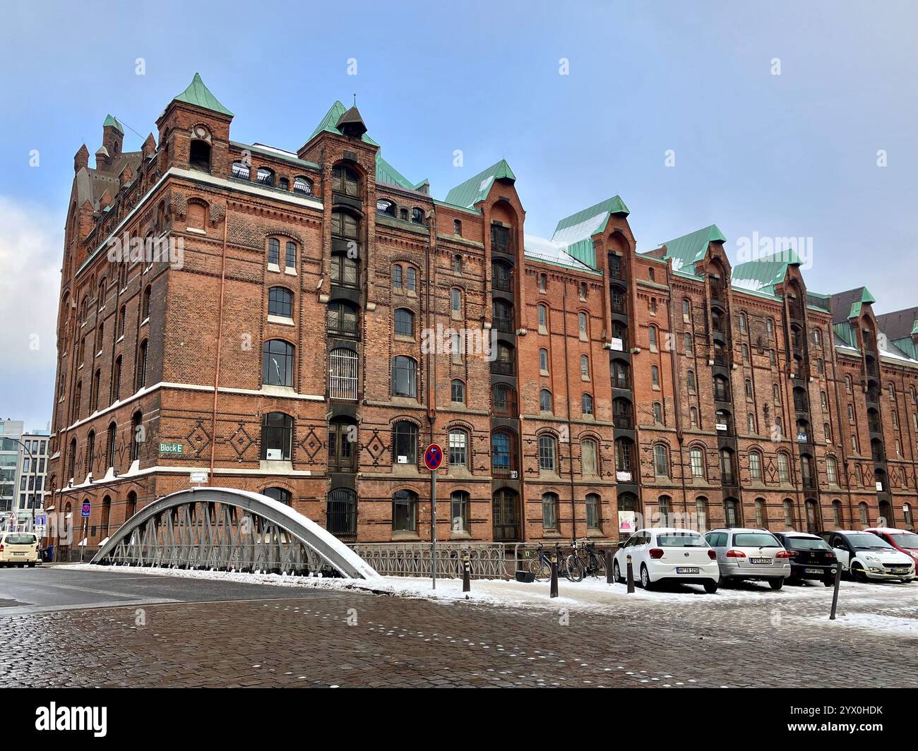 The Speicherstadt Warehouse District. HafenCity, Hamburg, Germany. 10th January 2024. - Smartphone Captured Stock Image